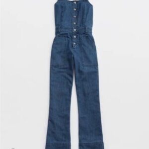 Aerie Blue Denim Overalls